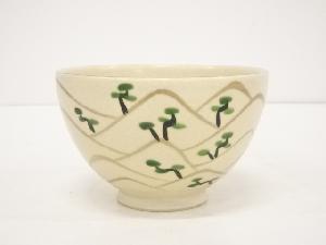 京焼　川添寿楽造　色絵松茶碗